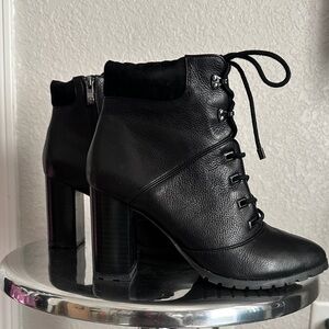 ANTONIO MELANI Black Lace Up Boots